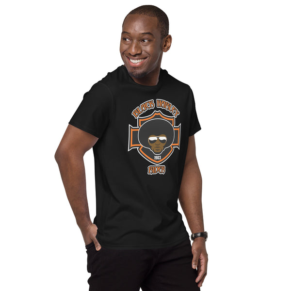 Black Harley Rider Men's Premium Cotton T-Shirt