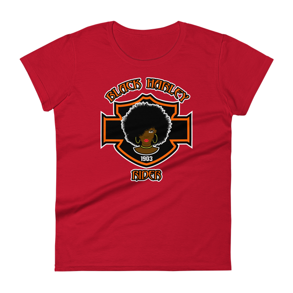 Black Harley Rider Women's Fashion Fit T-Shirt