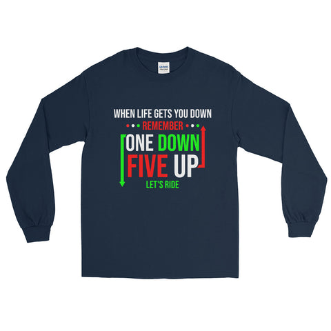 One Down, Five Up Short-Sleeve Unisex Long Sleeve Shirt