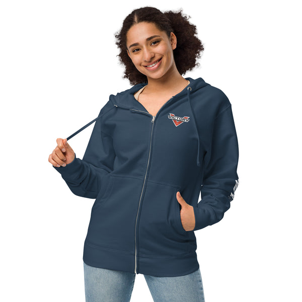 Victory Motorcycle Unisex Fleece Zip Up Hoodie